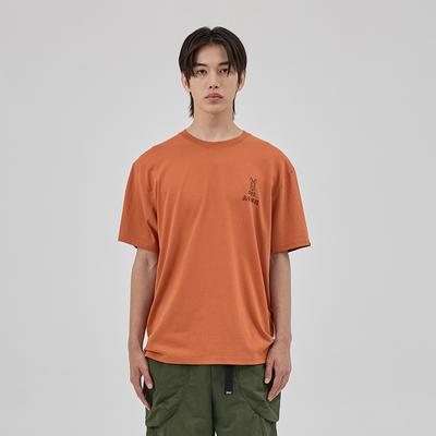 DOD Camp Print Short T-Shirt - Orange