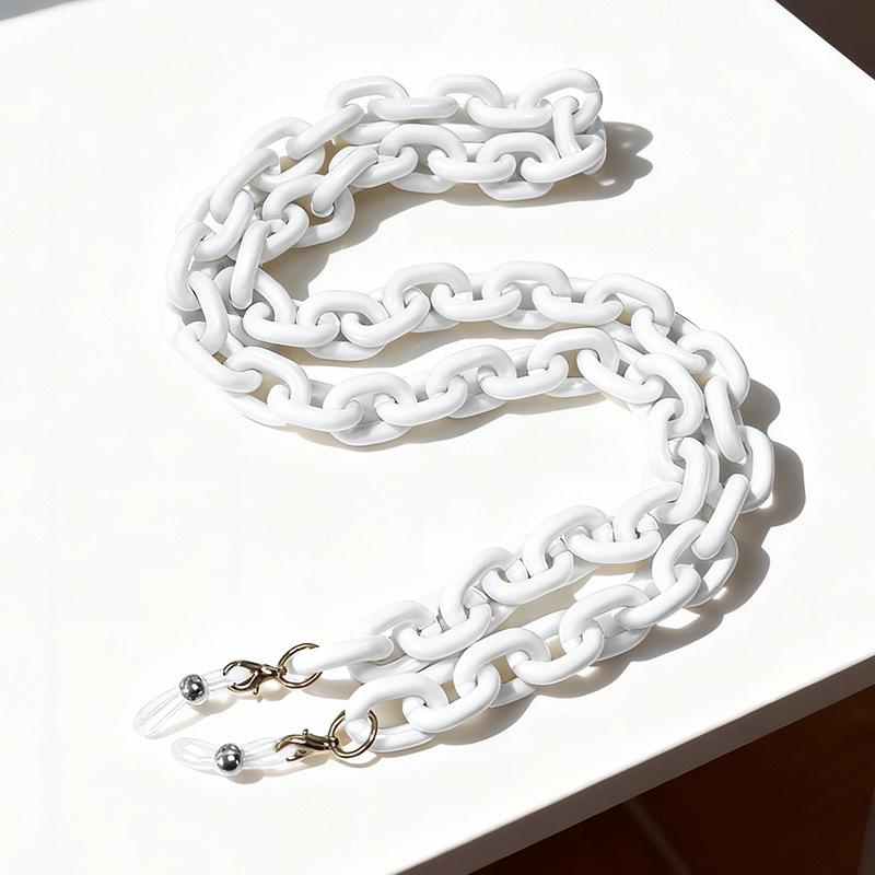 Retro Hip Hop Clear Acrylic Candy Color Chain for Eyeglasses/Pants