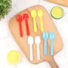 50Pcs Dessert Scoop Plastic Ice Cream Scoop Family Spoons Soup Plastic Spoons Cute Tasting Scoop Great For Party Cutlery