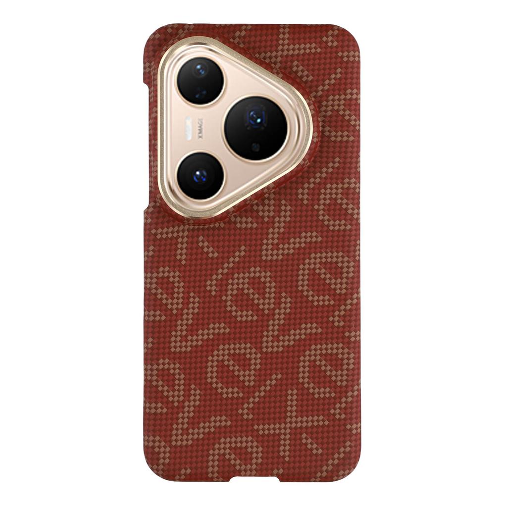 X-LEVEL For Huawei Pura 80 Case Compatible with MagSafe PC+Metal Phone Back Cover Carbon Fiber Texure
