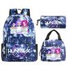 Kpop Peripheral Printing Student Schoolbag Fashionable Large Capacity Casual Backpack Three-Piece Set