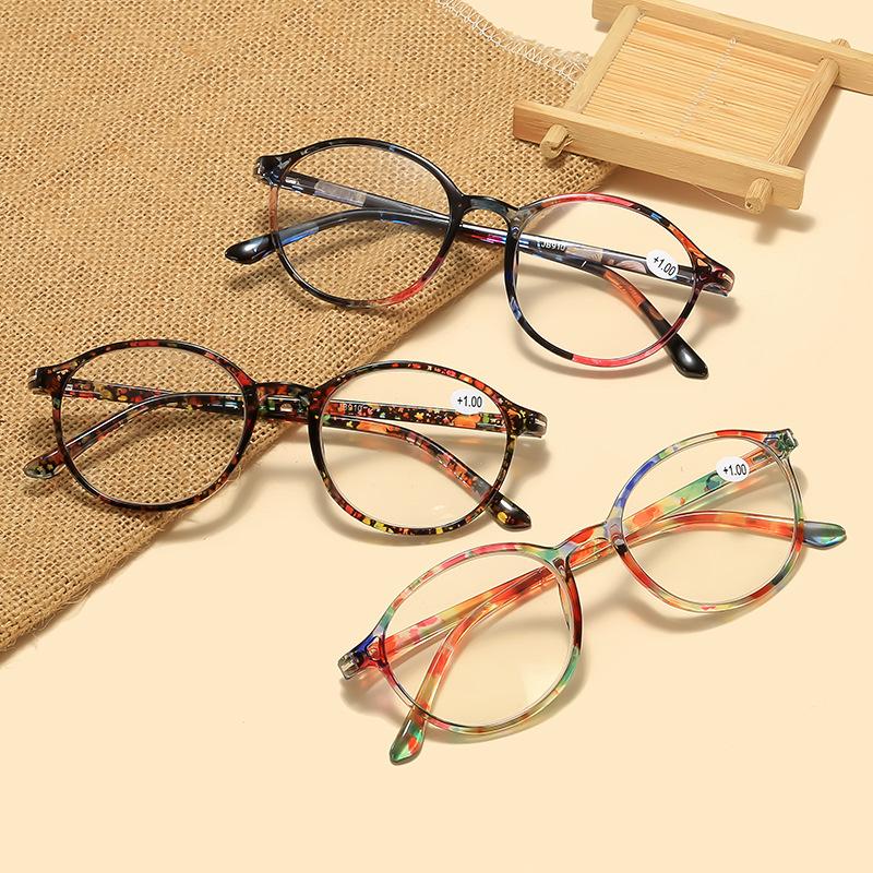 New Men and Women Anti Blue Light Reading Glasses Fashionable Oval Frame Reading Eyeglass Artistic Retro Comfortable Eyewear