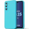 Protective Case - Samsung - Galaxy A25 5G - Liquid Silicone - Blue - Matte Effect