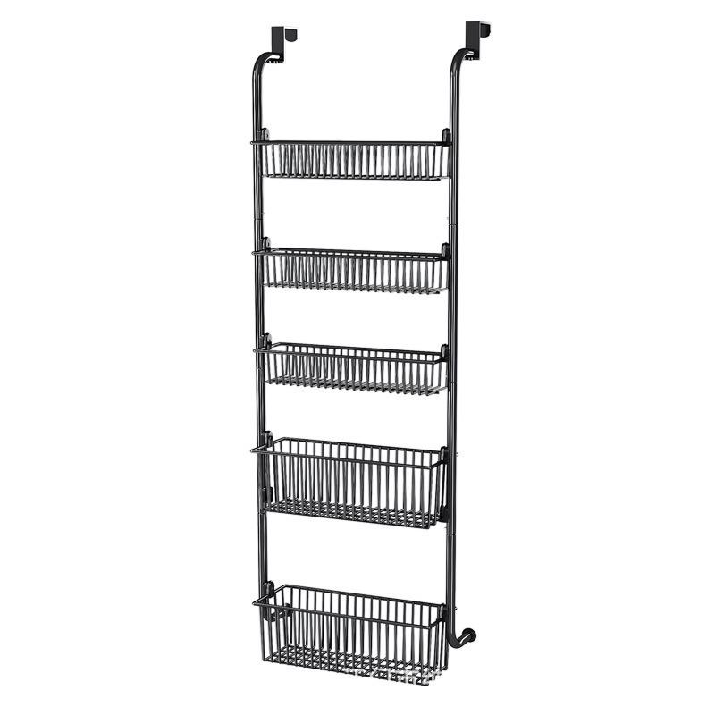 No-Drill Door Hanging Basket Organizer - Multi-Layer Storage Rack for Bathroom