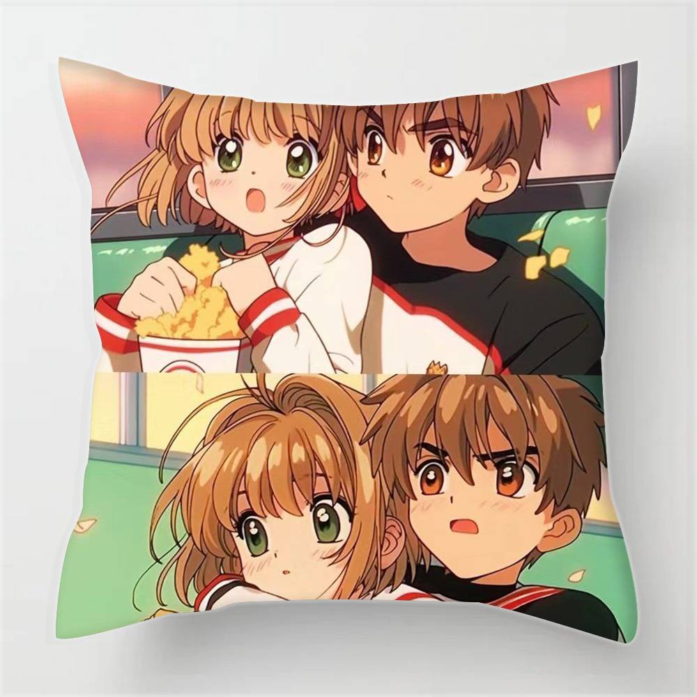 

Pillowcases cushion covers living room sofas home decor gifts Kawaii C-ardcaptors Sakura anime 12x12Inch