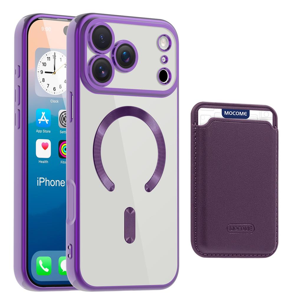 For iPhone 11 12 13 14 15 16 17 Pro Max Air 16E 16 Plus Wireless Charging Phone Case Luxury Magnetic Card Bag Protective Cover