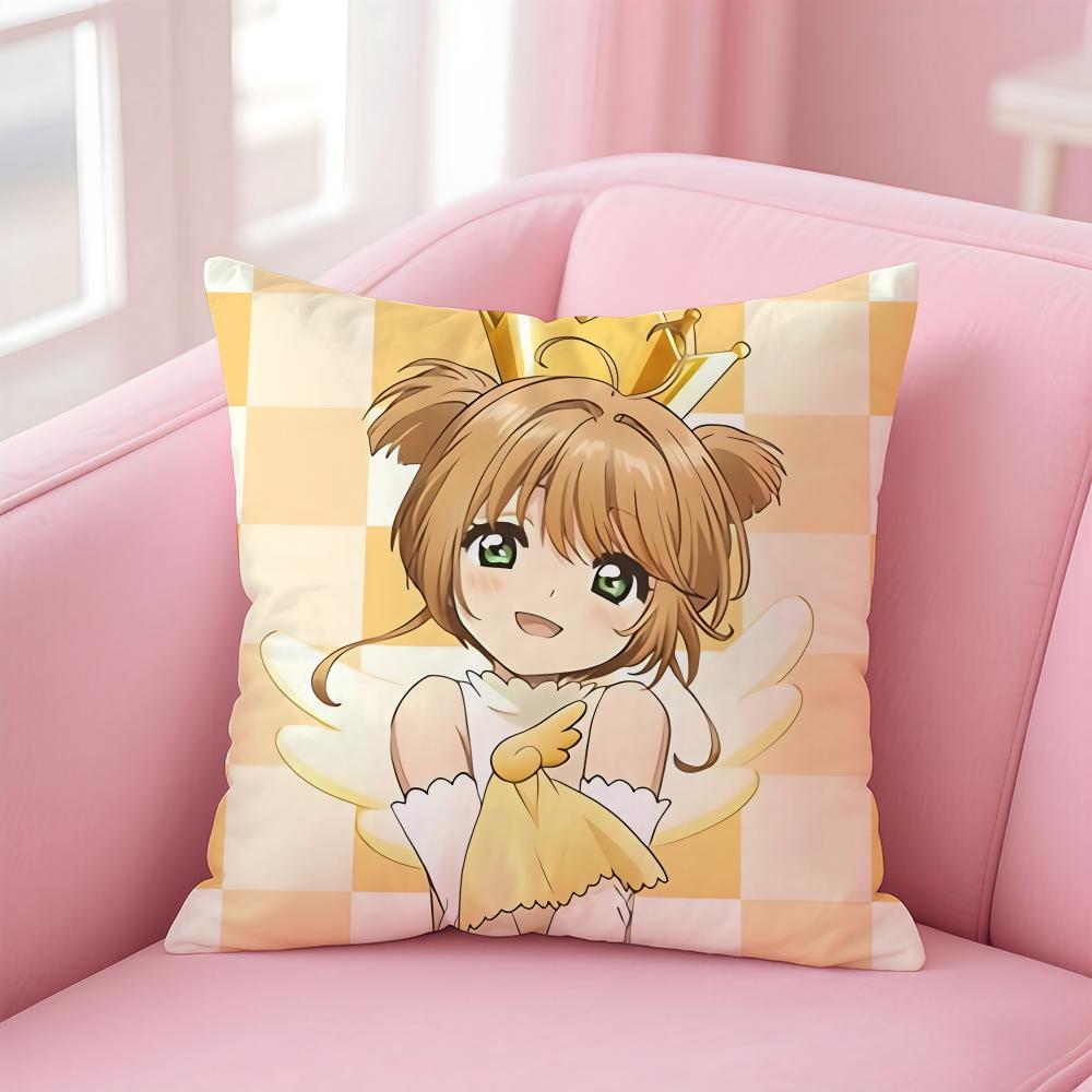 Cardcaptor Sakura Cushion Cover Comfortable Reversible Pillow Cover Ideal for Car Sofa Bedroom & Beyond