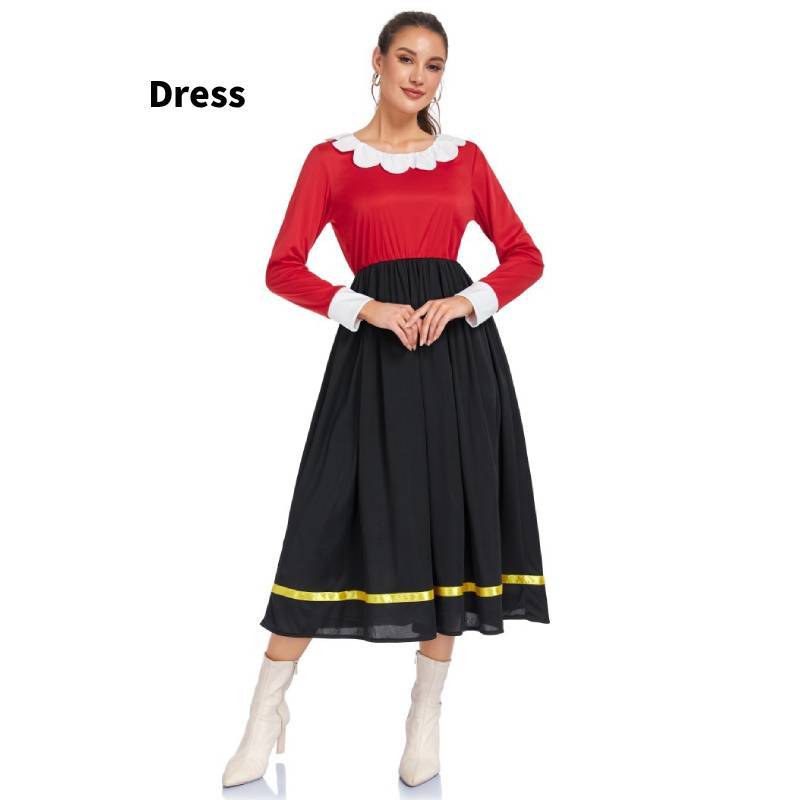 

Popeye The Sailor Costume Set With Polyester Material For Cosplay Events And Halloween M красный