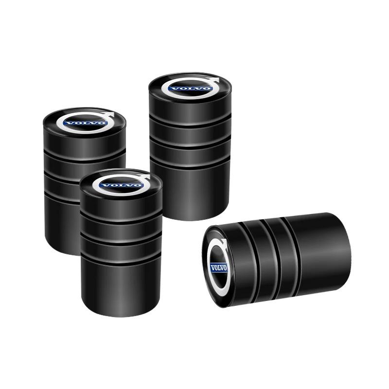 4PCS Car Metal Valve Caps Volvo Xc60 Xc40 Xc90 S60 S90 V60 V90 Ex30 Ex90 C40 Em90 Xc70 V40 Tire Stem Dust Proof Covers