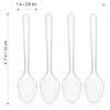 NUOLUX Disposable Plastic Spoons, 100 Pieces, 12cm, Clear, for Ice Cream and Desserts, Perfect for Tasting, Commercial Use