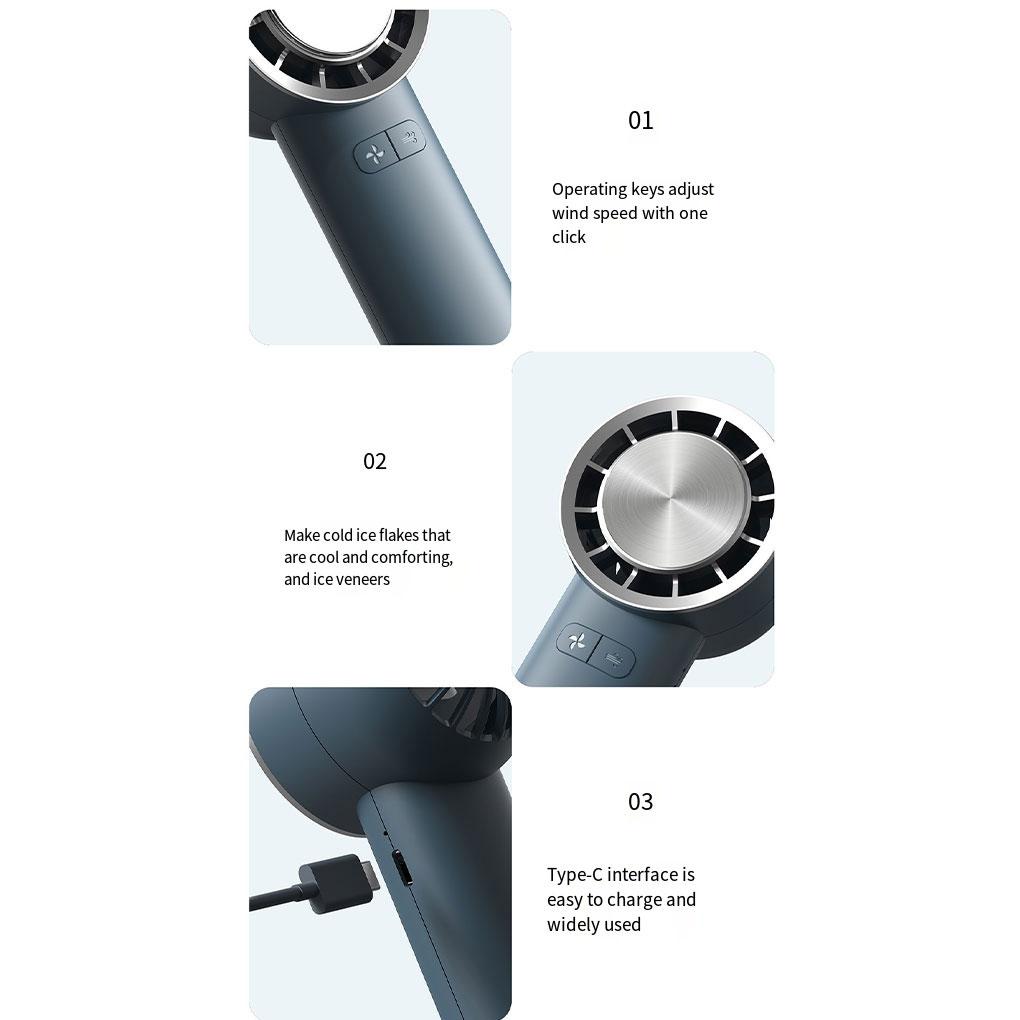 Small Electric Fan With Fan For Quiet Operation Semiconductor Refrigeration Handheld Fan