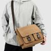 Men's Retro Canvas Messenger Bag – Casual Crossbody Sling with Adjustable Strap for Outdoor & Travel Use