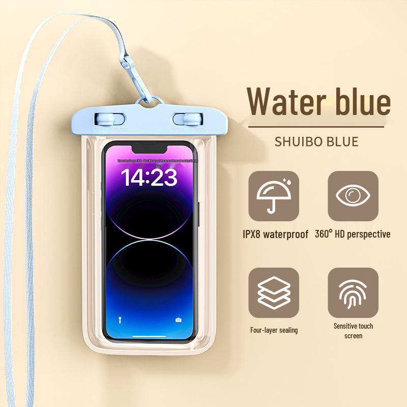 

Водонепроницаемый чехол для телефона с сенсорным экраном для подводной фотографии со шнурком - Герметичный прозрачный чехол для плавания и рафтинга M