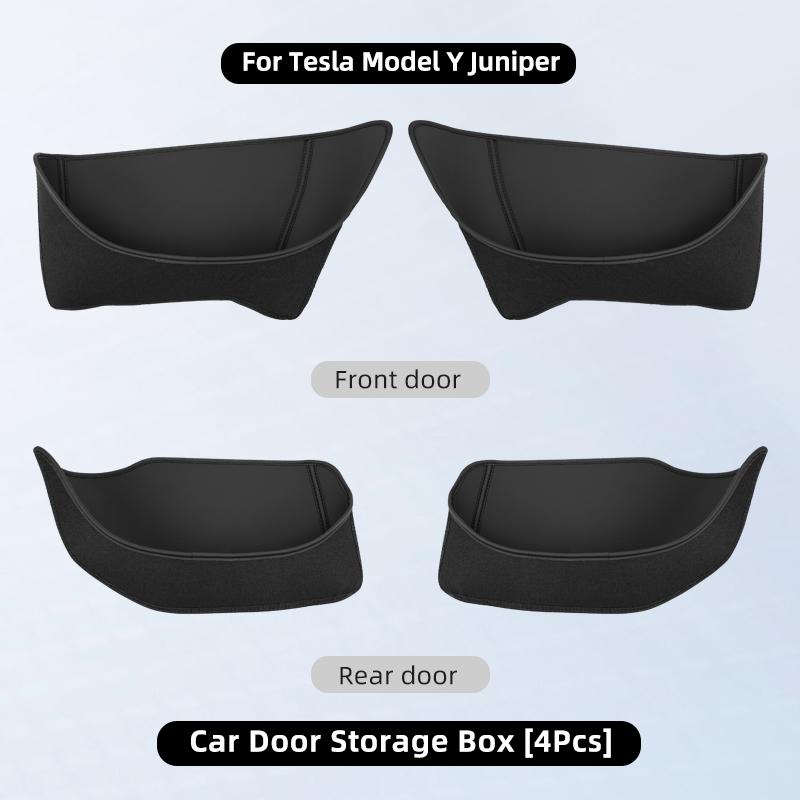 For Tesla Model Y Juniper Model 3 Highland Door Side Storage Box Full-Cover Front and Rear Interior Storage Box Accessories