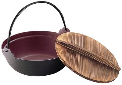 Deep Pot 18cm 1L For Gas Fire Only With Wooden Lid