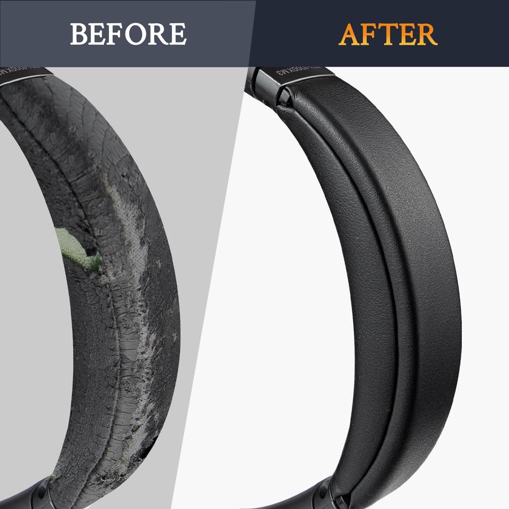 SOULWIT Ear Pad + Headband Set for Sony WH-1000XM3 (WH1000XM3) Over-Ear Headset Replacement Kit - Headphone Replacement Pads, Anti-Deterioration Cushi