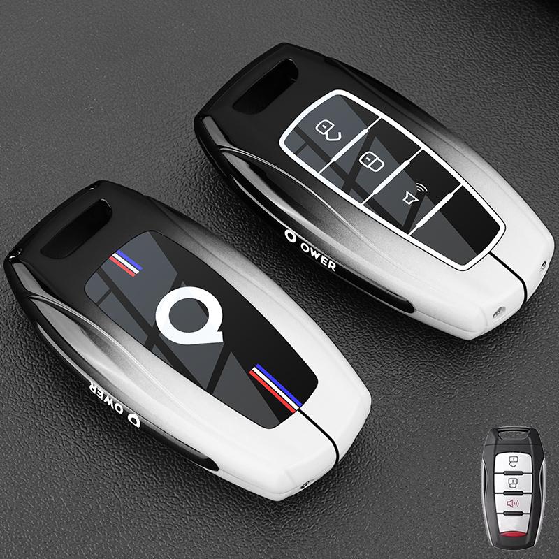 

Zinc Alloy for Great Wall Poer GWM Ute Cannon Pao P Series Car Key Cover Case Protect Skin Holder Shell Keychain Accessories