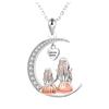 Yun Jin Elegant Crescent Moon Personalized Necklace - Simple Mother's Day Gift for Women