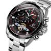 Forsining Mens Automatic Watches Stainess Steel Waterproof Wrist Watches Tourbillon Self Winding Mechanical Diamond Dial Wrist Watch