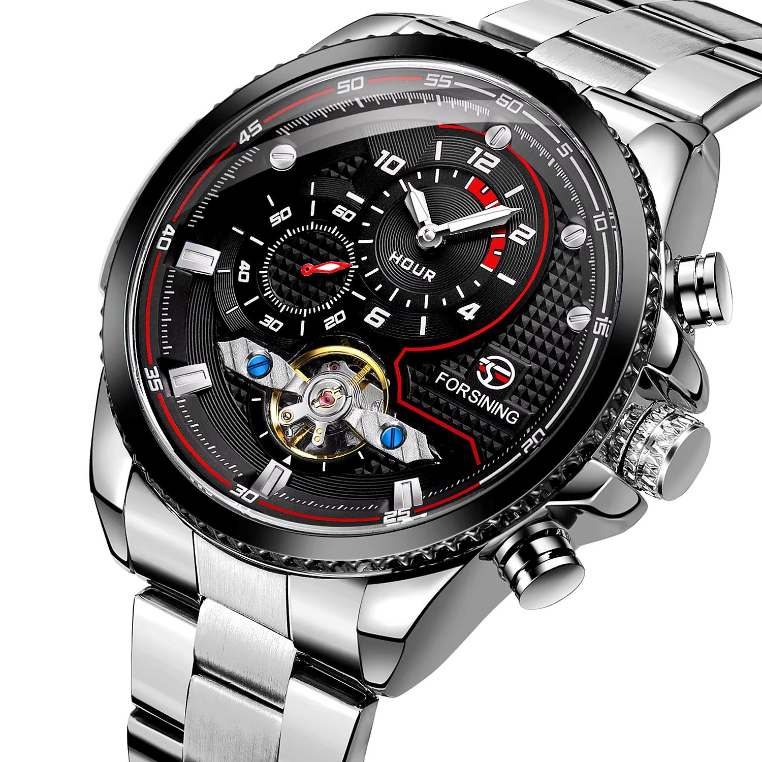 FORSINING Mens Automatic Watches Stainess Steel