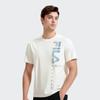 FILA Athletics American Vintage Letter Logo Printed Sports Short Sleeve T-Shirt Men Tops Summer-Cloud-Gray A11M317103F-GY