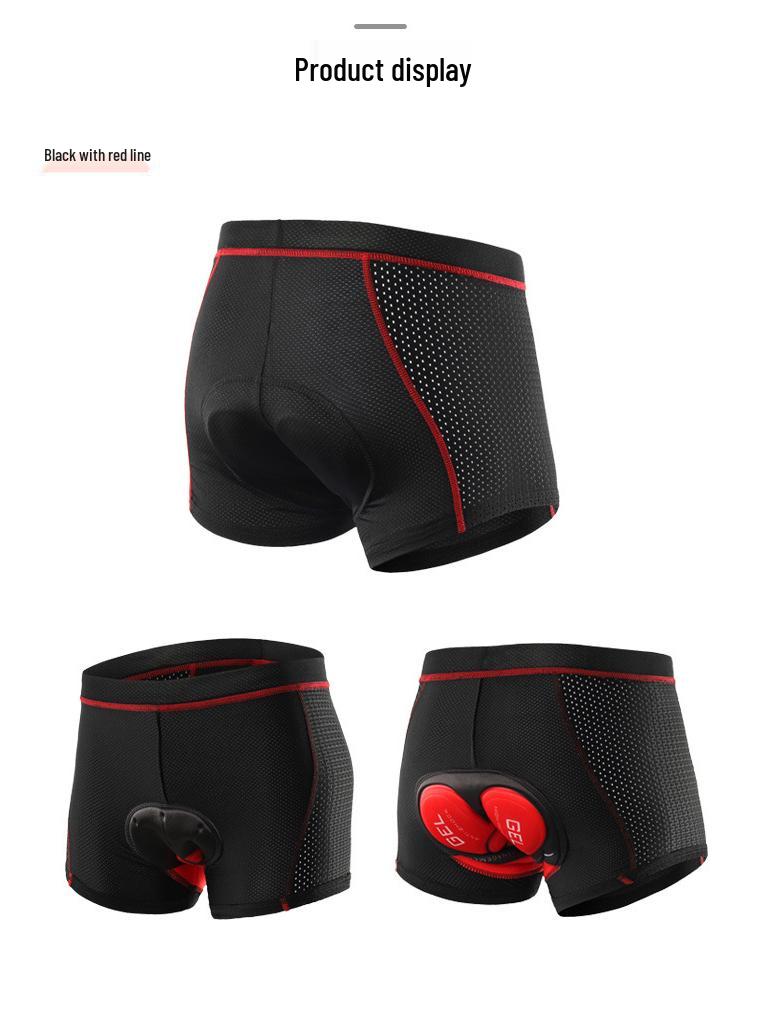 Isuo Men's Cycling Underwear Shorts with Thick Silicone Cushion, Quick-Drying for Road Biking