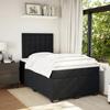 Cadre de lit avec matelas - Maison Exclusive - Noir - 120x200 cm - Tête de lit réglable - Housse lavable