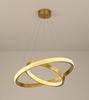 Zing Ring Double 80 A - LED chandelier 80cm two rings gold brass