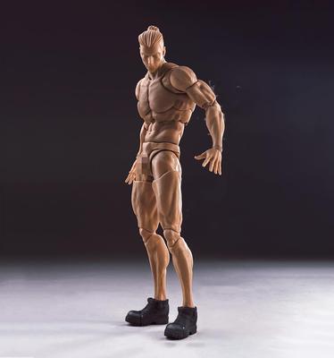 Figurka muže v měřítku 1/12, 6palcová Romankey Super Flexibilní Svalnatá Silná Mužská Akční Figurka Miniaturní Figurka Tělo Panenka Sběratelská (Černá kůže)