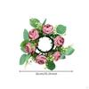 Peony Wreath Faux with Peonies Realistic for Wedding, Mantel, Table Centerpiece Light Pink