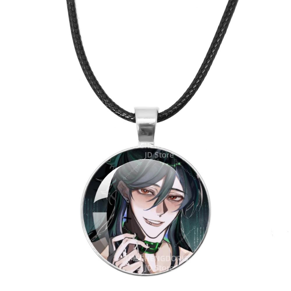 

The Kid at The Back Necklace Solivan Brugmansia Sol Anime Black Rope Chain Glass Pendant Necklace Jewelry Charm Gift