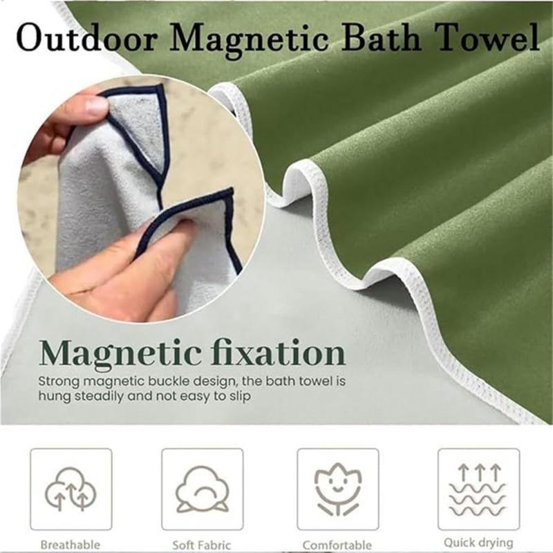 Absorbent Sandproof Magnetic Closure Beach Towel Portable for Travel Yoga Camping And Swimming