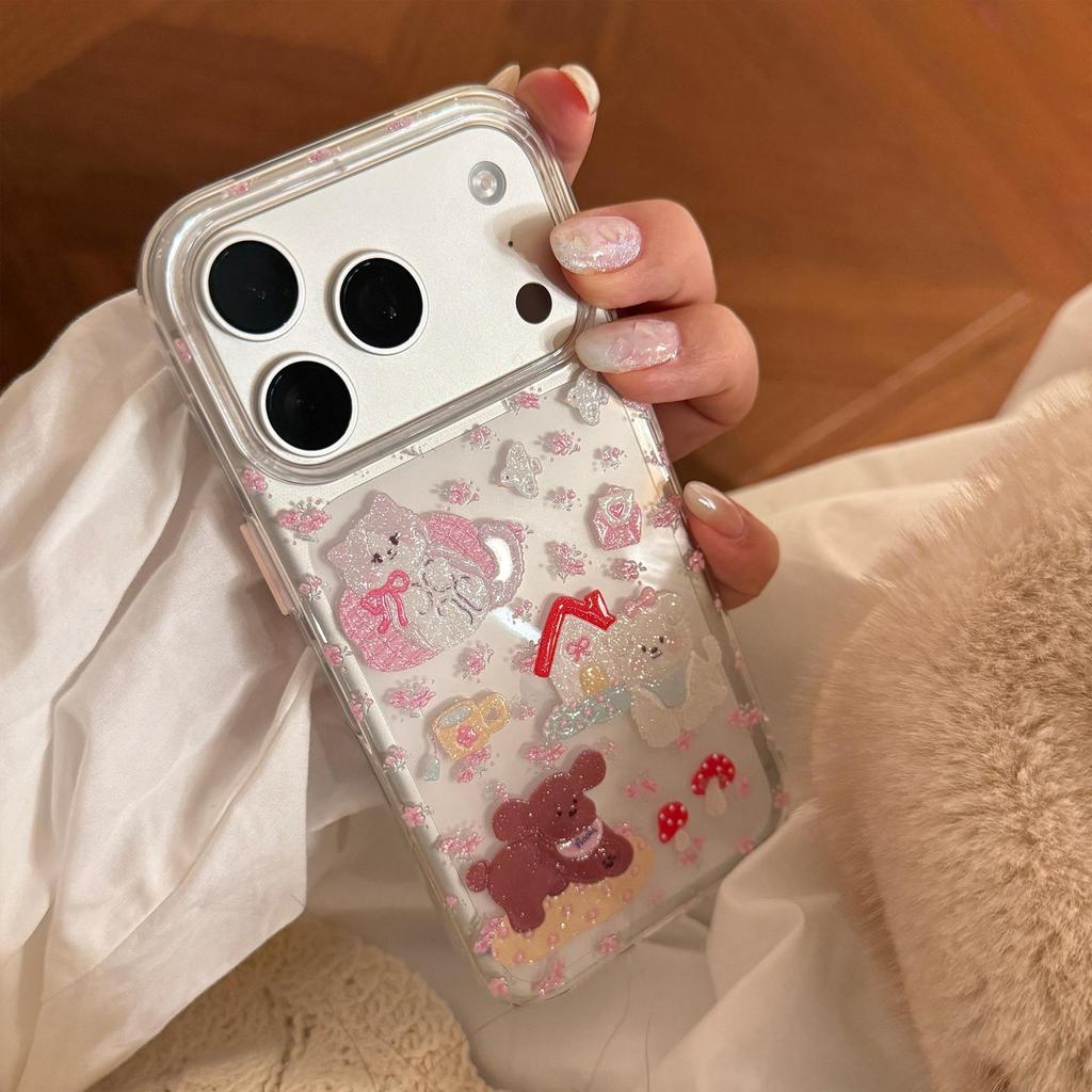 Floral Puppy Phone Case for iPhone 16, iPhone 17, and iPhone 17 Pro Max