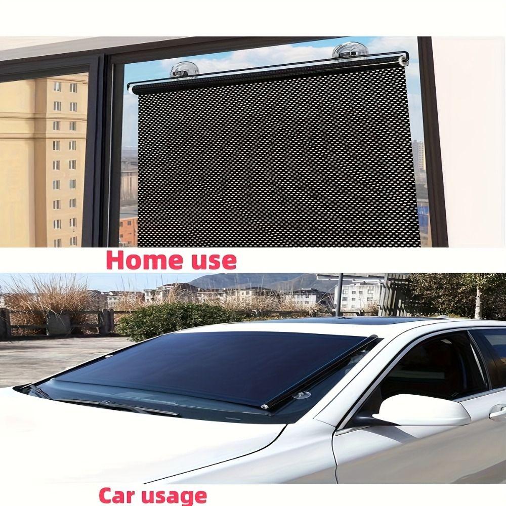 Uv Protection Car Sunshade Curtain Retractable Side Window Block Sun Shade  Garden