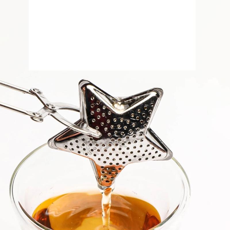 Pack of 2 Stainless Steels Star Shape Teas Infuser Ball With Handle Clip for Loose Leaf Teas and Herb Strainer Filter
