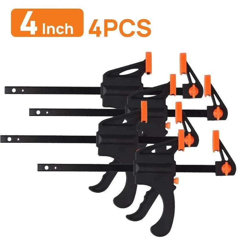 

4-дюймовая F-образная столярная рабочая струбцина-клипса F-образная струбцина с храповым механизмом ослабления сержанты для столярного инструмента DIY ручные инструменты