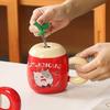 Muse water cup girl birthday gift souvenir ceramic cup cute apple mug with lid gift box