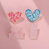 Lacquered Punk Pins Zinc Zinc Alloy Metal Badge Backpack Badge English Alphabet Enamel Brooch  Girls