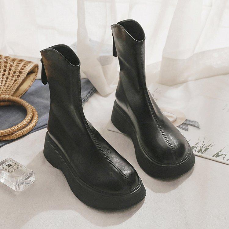 

Осенне-зимние модные ботинки Martin на толстой подошве для женщин 40 чёрный