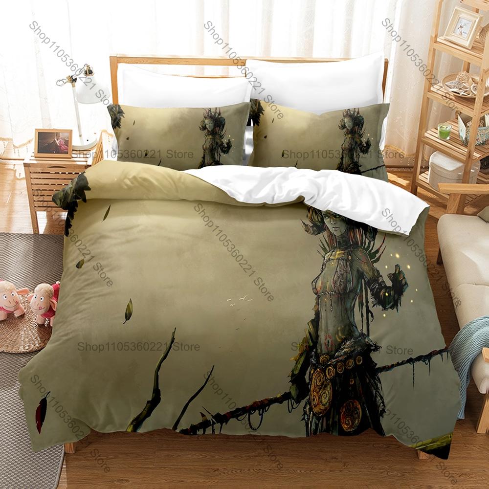Final Fantasy Series Iconic Heroes Magic Fantasy World HD Print Bedding Set Duvet Cover 2 Pillowcases Polyester Game Room Decor