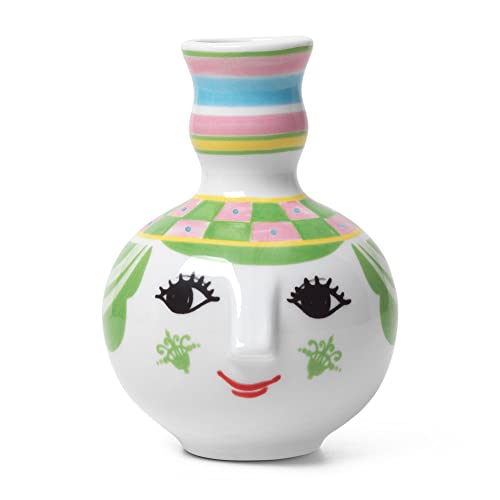 

Bjorn Wiinblad Fie porcelain green single flower vase, 9cm high, Nordic style, item number 56533