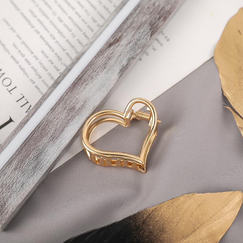Women Fashion Gold Hollow Geometric Hair Claw Retro Hair Clips Barrette Hair Crab Hair Clips Headband Hairpin Hair Accessories