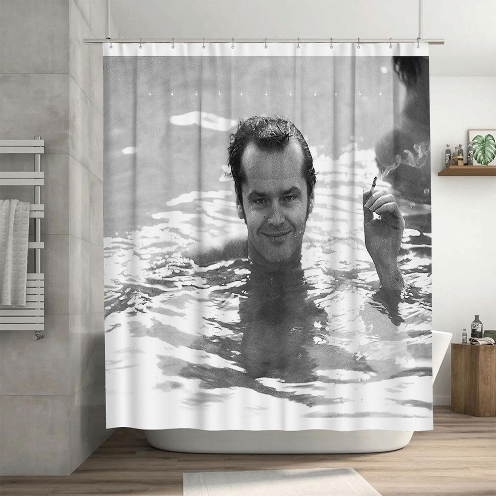 Vintage Horror Movie Shower Curtain Macabre Film Aesthetic Bathroom Decor Spooky Backdrop Creepy Art Gothic Home Textile Unique
