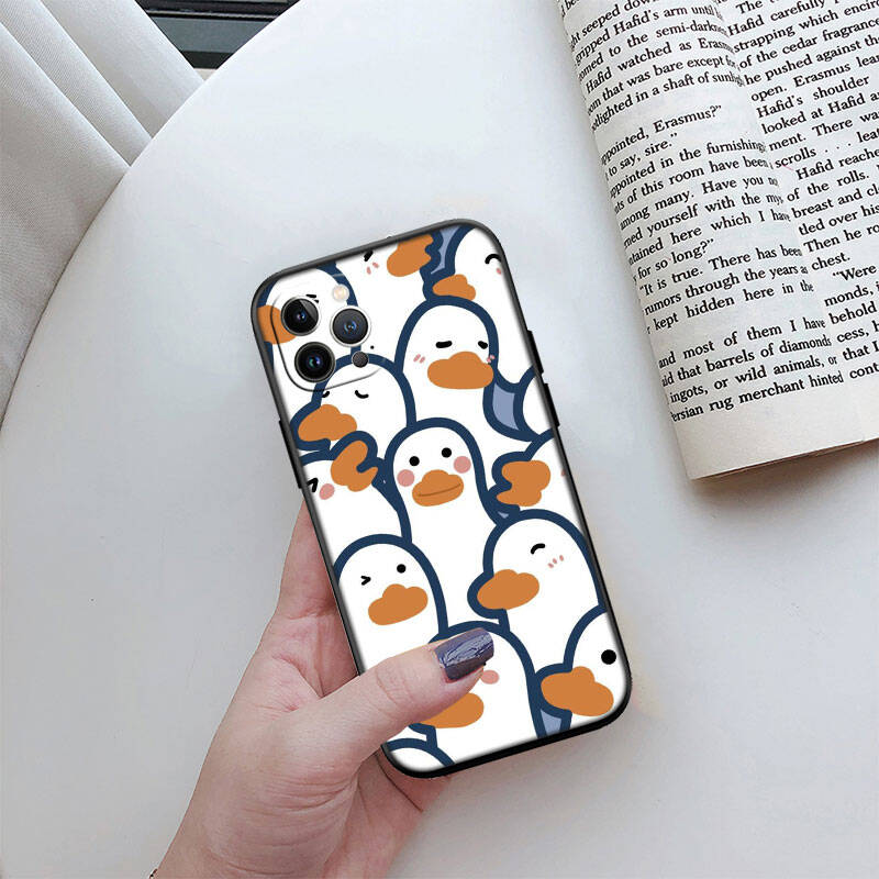 MH52 DUCK Cartoon Phone Shell Case for iPhone 7 8 11 12 13 14 15 16 17 16E XS Pro Max XR X SE Air