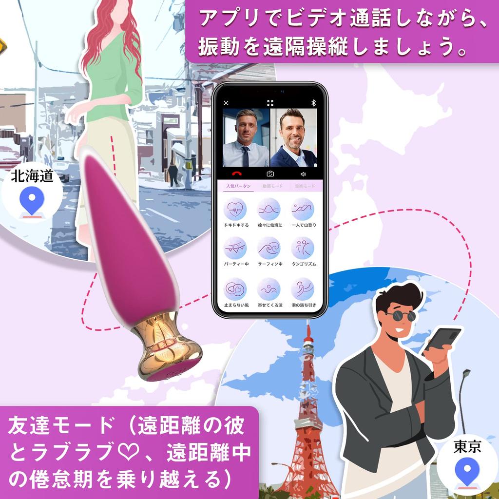 Anal Vibrator Electric Anal Vibrator Remote Control Vibrator Rotor Eve Anal Plug Smartphone Control App Control Includes Remote Control Vibrating