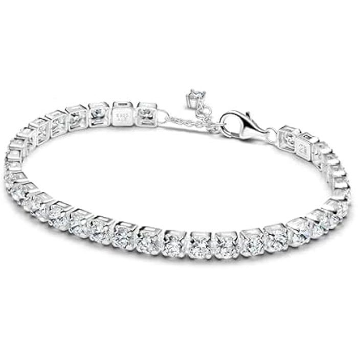 Bracelet de tennis - PANDORA - 593539C01 - Argent sterling 925 - Zircon blanc - Épaisseur 4 mm