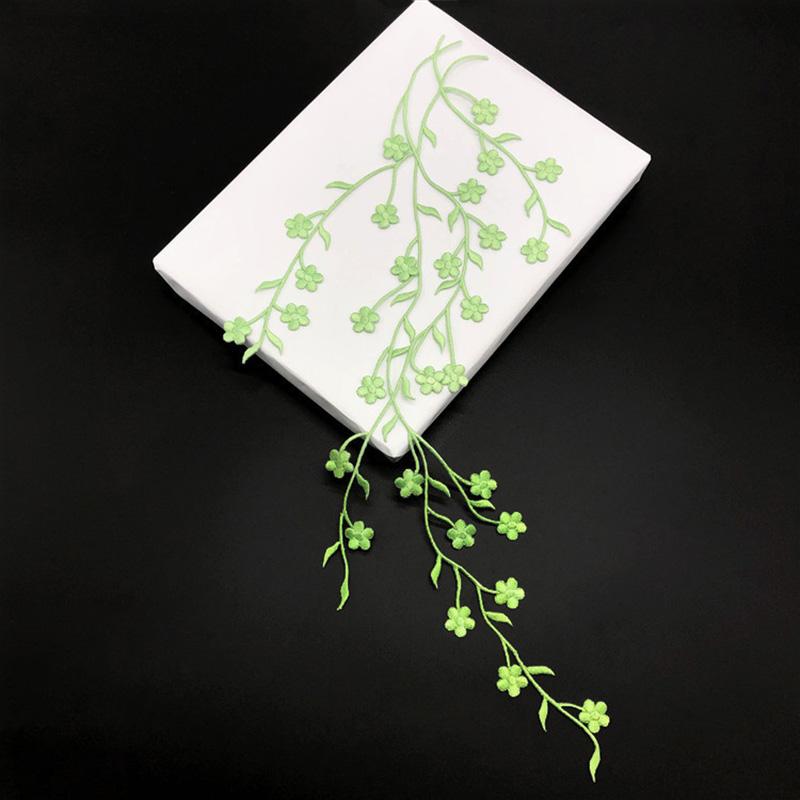 1PC Floral Clothes Sticker Iron On Applique Patch DIY Hot-fix 47CM Plum Blossom Flower Beautiful Embroidery Patches Cheongsam