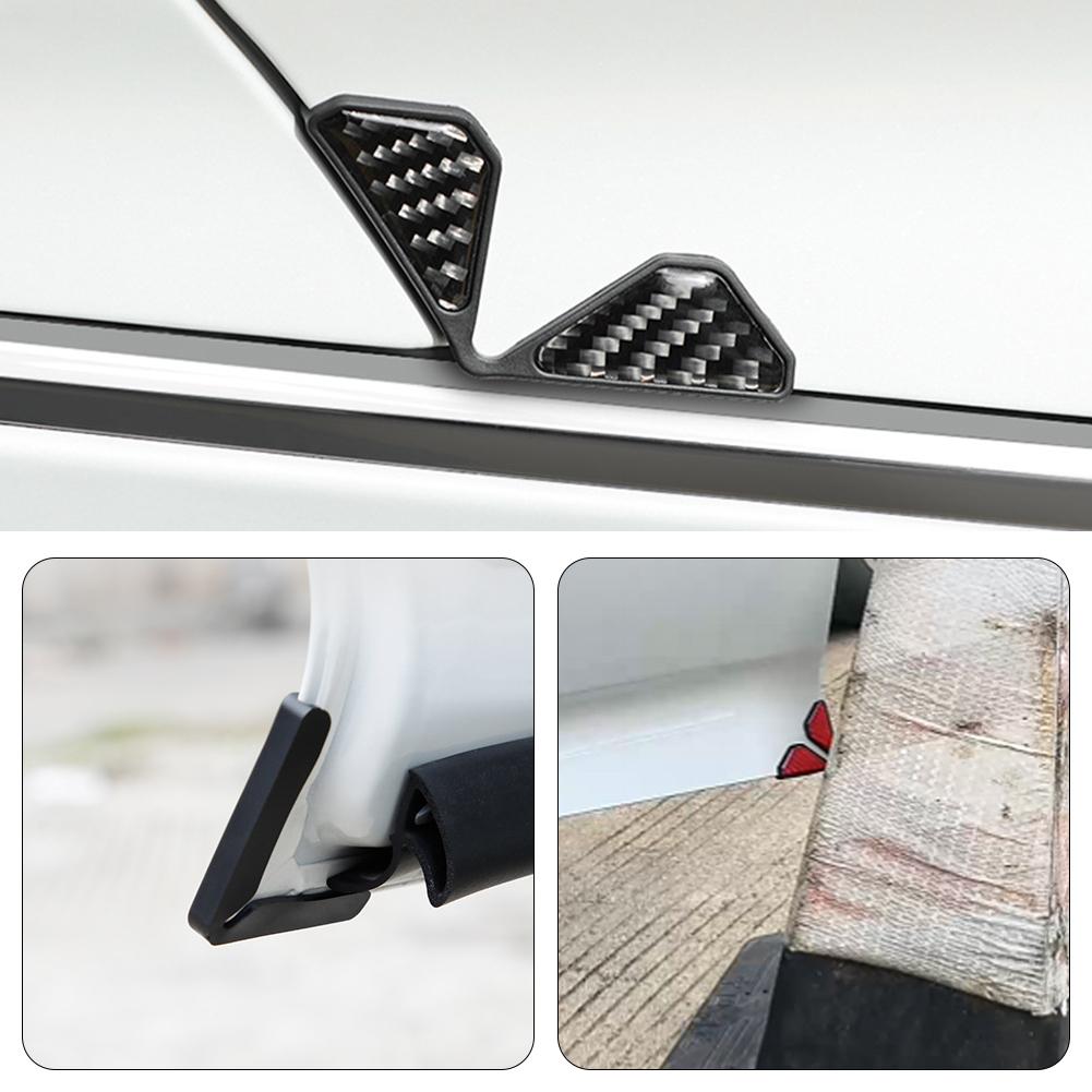 Car Door Corner Impact Protection Stickers Carbon Fiber Texture Decorative Sticker Car Door Scratch Resistant Protection Sticker