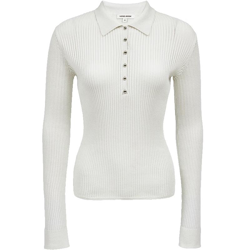VEROMODA 2025 A/W Slim-Fit Ribbed Knit Top