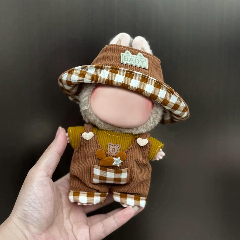2025 New Labubu Clothes Outfit Accessories for Universal 17cm V2 V1 Plush Idol Doll's Clothing Leisure Trend Doll